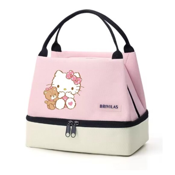 Hello Kitty Insulated Lunch Bag Foldable Cooler Tote for School, Office & Picnic - Picture 1 of 5
